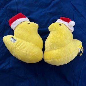 2 piece Christmas peep chick stuffed animal bundle